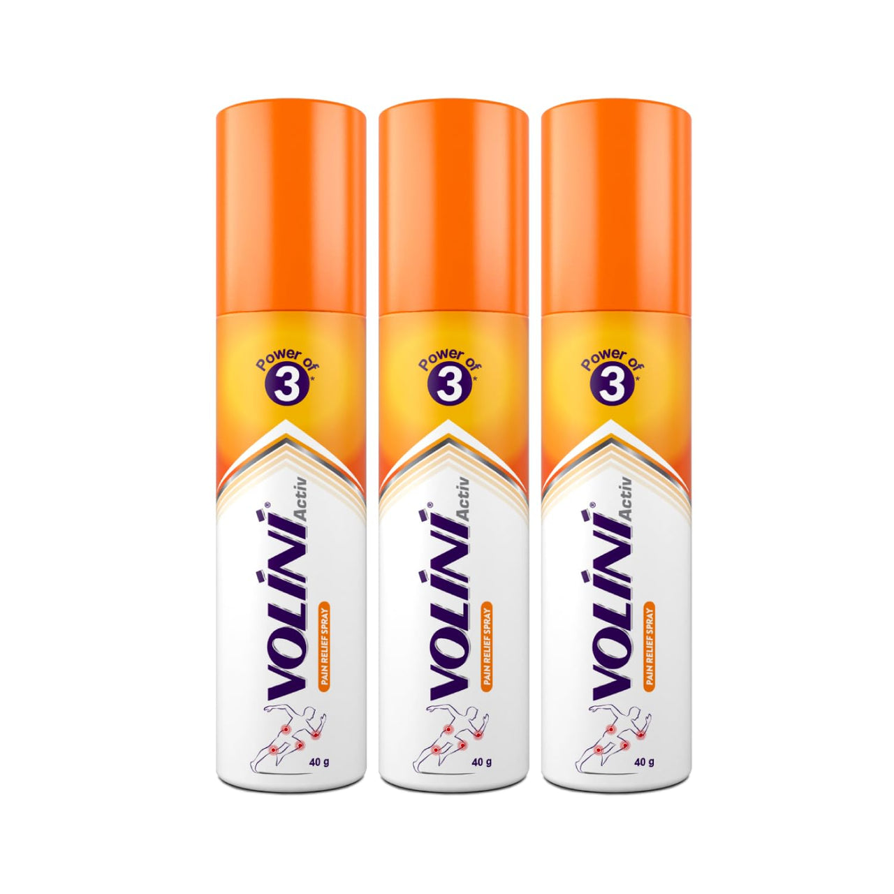 Volini Activ Pain Relief Spray 40 gm (Pack of 3)