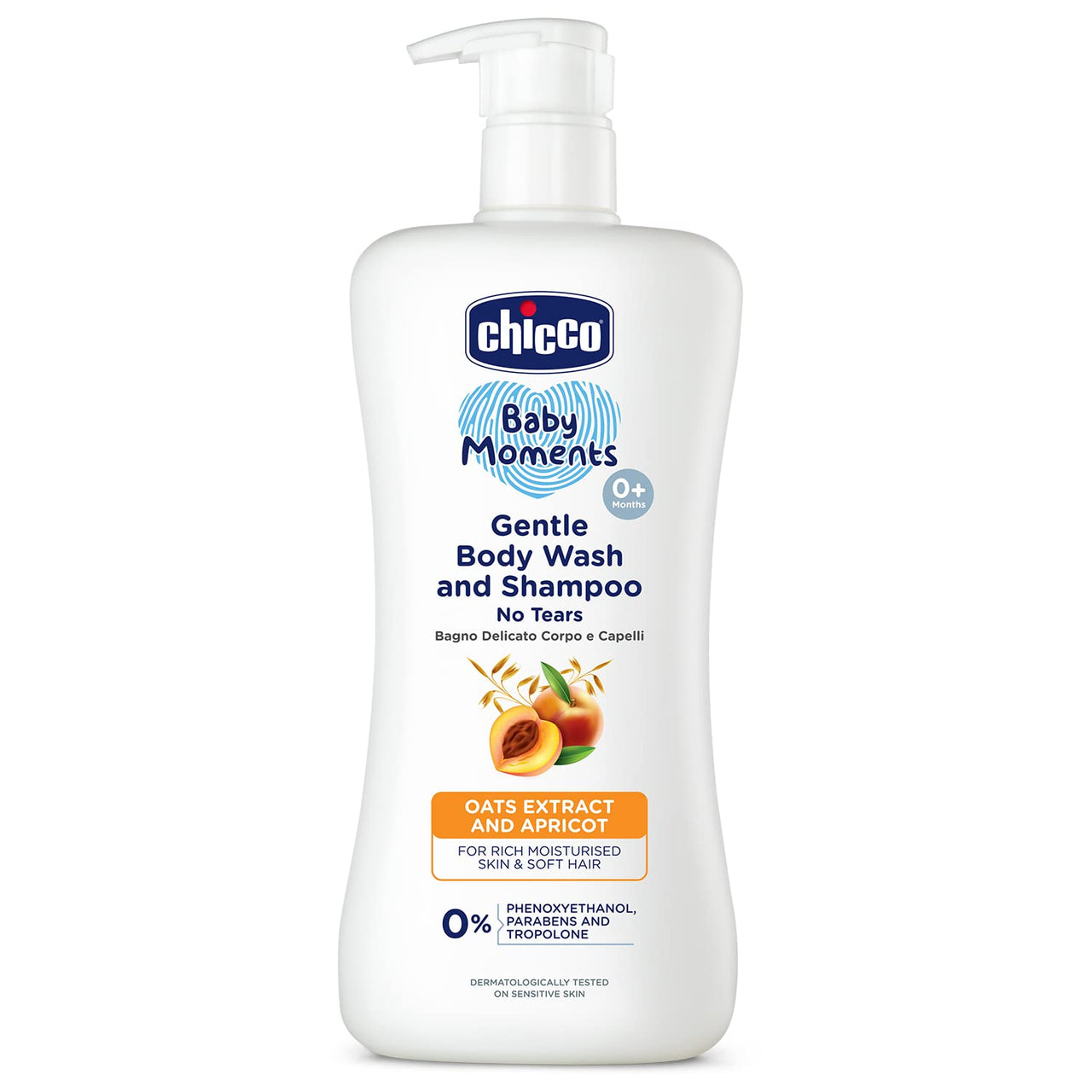 Chicco Gentle Bodywash & Shampoo 500Ml With Chicco Talcum Powder 300G