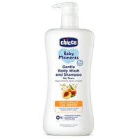 Chicco Gentle Bodywash & Shampoo 500Ml With Chicco Talcum Powder 300G