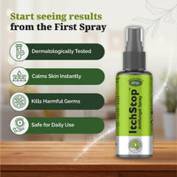 Itchstop® Anti-Fungal Spray | Hands Free | Instant Relief from Itching, Ringworm, Eczema, Redness, Chafing, Jock Itch, Athlete's Foot | Ayurvedic, Safe for Men & Women, Daily Use, 35ml - Pack of 2