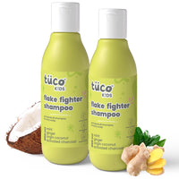 TuCo® Kids Anti-Dandruff Shampoo With Wintergreen, Mint & Activated Charcoal | For Itchy Scalp & Rough Hair | Paraben, SLS & Sulphate Free | pH5.5, Vegan & Tear Free | Ages 2-5, 4-10, 10-15 Years | 200ml Pack of 2