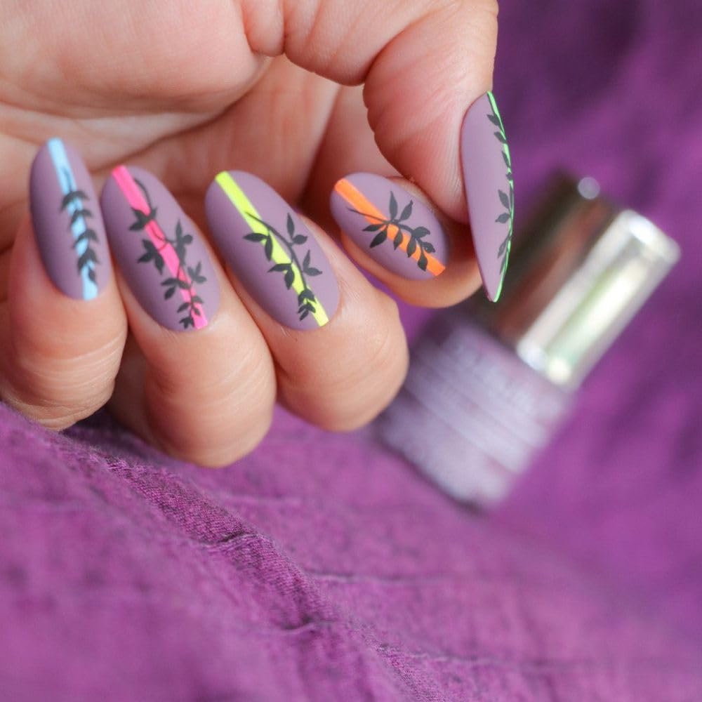 DeBelle Gel Nail Polish Mauve Orchid (Dark Mauve ), 8ml | Non UV - Gel Finish | Seaweed Enriched Formula | Long Lasting Paint| Cruelty & Toxic Free |