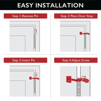 Design House 181776 Hinge Pin Stop Wall Protector with Rubber Tip Adjustable Door Stoppers, 5-Pack, Satin Nickel, 5 Pack