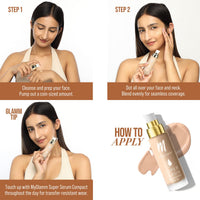 MyGlamm Super Serum Foundation - 401W Toffee, 33 Gm | Liquid Foundation With Hyaluronic Acid, SPF 30 | 8 Hr+ Long Lasting & Hydrating | Full, Matte, All Skin Type