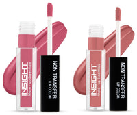 Insight Non Transfer Lip Color Matte, 4ml (LG40=27) & Non Transfer Lip Color, 4ml (04 Ferocious Pink)