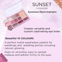 Seven Seas Sunset Eyeshadow 10 Pigmented Colors Eyeshadow Palette| Long Wearing And Easily Blendable Eye Makeup Palette | Matte,Shimmery & Metallic Finish (Skin)