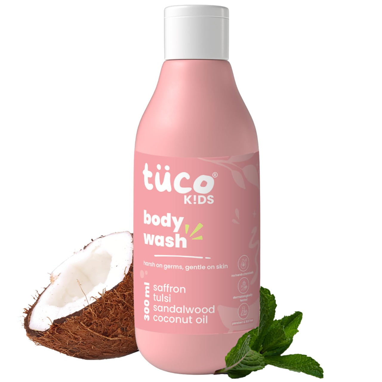 TuCo® Intelligent Kids Mild Body Wash 300ml with Tulsi, Saffron, Sandalwood Proven Effectiveness