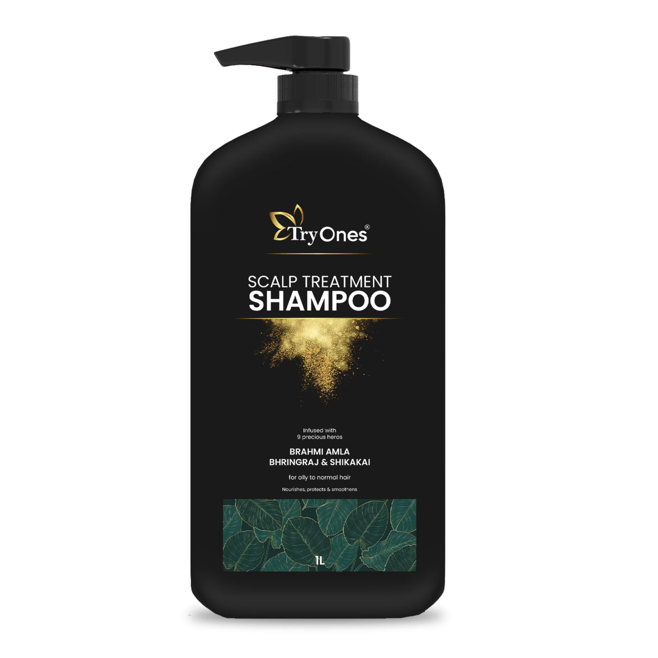 TryOnes Scalp Treatment Targets Dandruff & Controls Flakes | For Men & Women Hairfall Control Natural Shampoo|No Sulfates,No Paraben 1000 ml