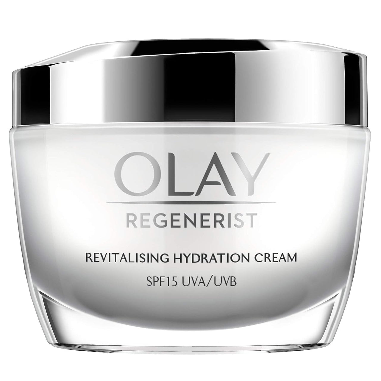 Olay Regenerist Revilatising Hydration Cream with SPF 15 | Hydrated, Plump, Bouncy Skin | With Hyaluronic Acid, Niacinamide and Peptides | Normal, Oily, Dry, Combination Skin | 50g