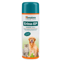 Himalaya Erina-EP Powder for Dogs and Cats | Neem & Eucalyptus Formula | Controls Ticks & Fleas | Soothes Skin Irritation |150 g