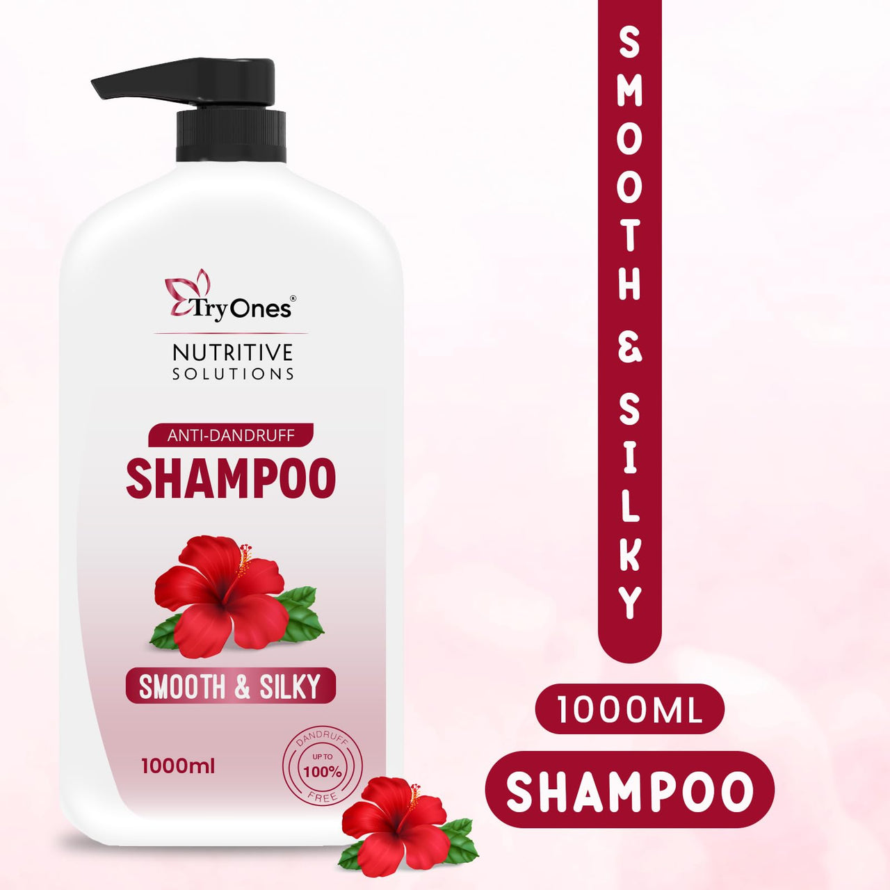 TryOnes SMOOTH & SILKY SHAMPOO With Proteins For Silky Smooth Hair - Moisturises Dry & Frizzy Hair|| For Men & Women 1000 ml