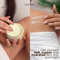 moha: Body Yogurt with Vitamin E, Hemp Seed oil, Moringa & Hyaluronic Acid provides instant Hydration I Lightweight & fast-absorbing formula – 250gm