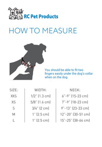 RC Pets 1 Inch Adjustable Dog Clip Collar, Large, Pitter Patter Pink