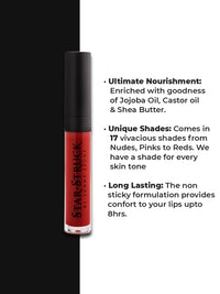 STARSTRUCK BY SUNNY LEONE Glossy Liquid Lip Color, Cherry Red | Highly Pigmented, Hi-Shine & Non-Sticky Formula | Lip Gloss For Girls, Women | Cherry Bomb