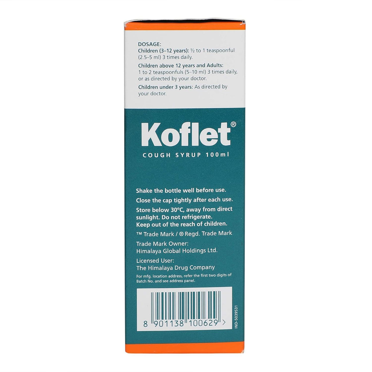 Himalaya Koflet Syrup|100 ml| Relief from cough, sore throat | Non-drowsy Formula| Made With Herbs | Contains 25% Honey*
