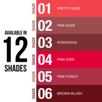 Hilary Rhoda Creamy Touch Lipstick | Infused with Olive Oil, Shea Butter & Vitamin E | Highly Pigmented & Creamy Texture | Long Lasting & Keeps Lips Moisturising - 4g (Red Wine - Shade 12)