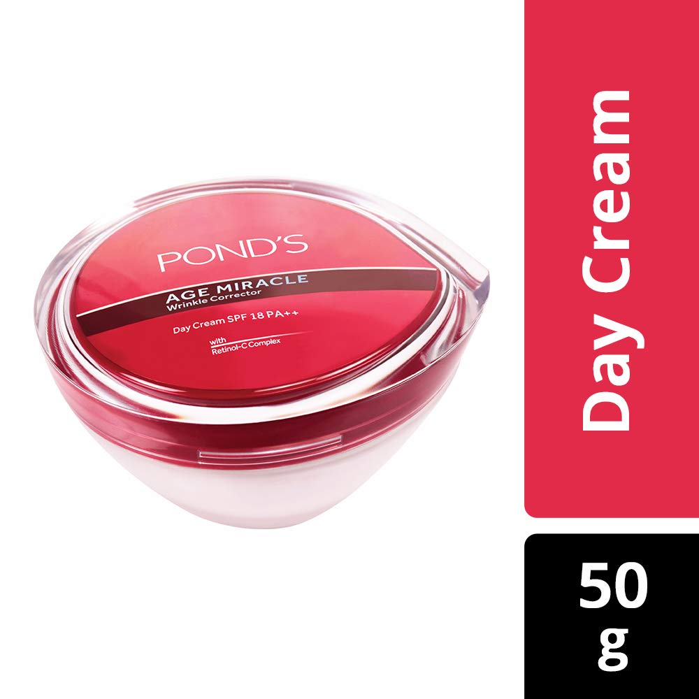 Lakmé Absolute Skin Natural Mousse, Ivory Fair 01, 25g & Pond's Age Miracle Wrinkle Corrector SPF 18 PA++ Day Cream 50 g