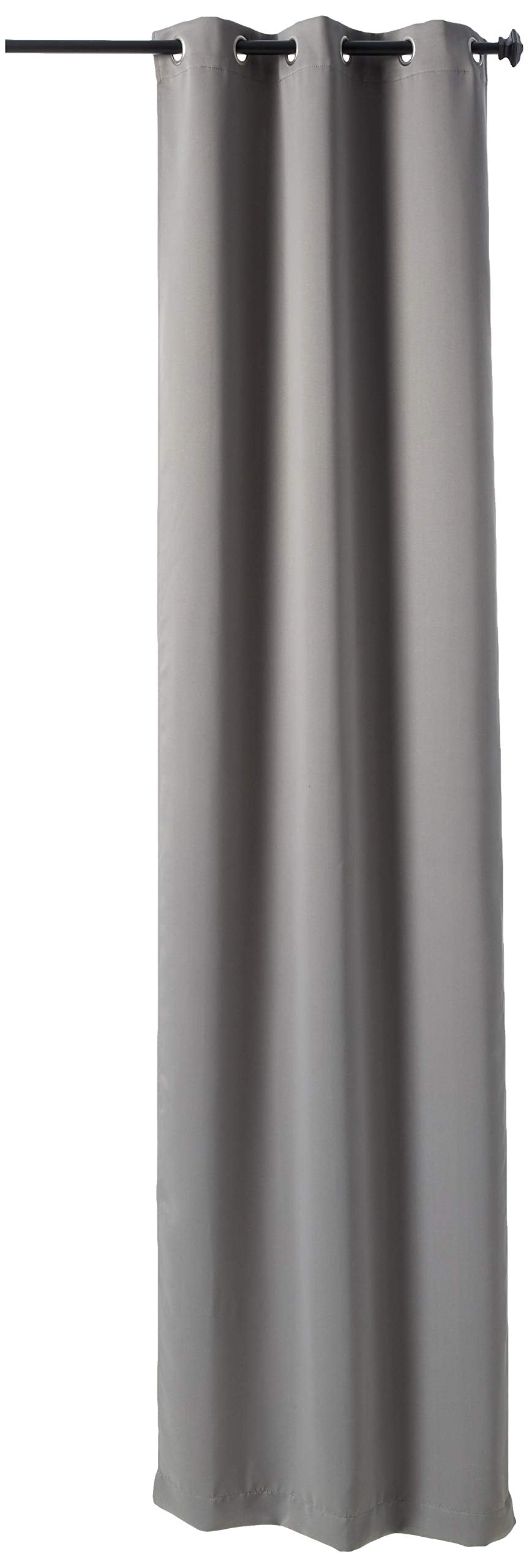 Sun Zero Easton Energy Saving Blackout Grommet Curtain Panel, 40" x 120", Gray Grey 40" x 120"