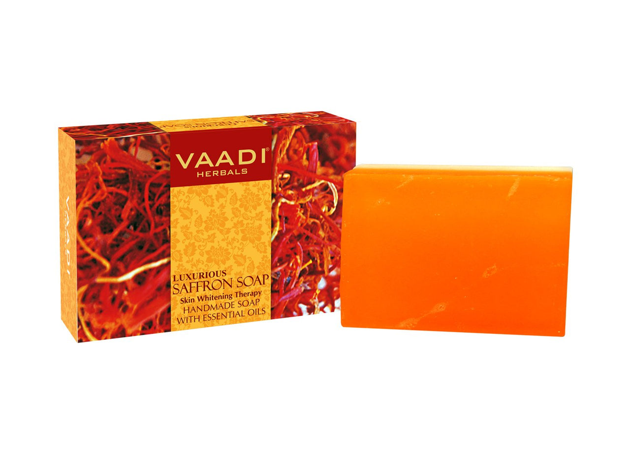Vaadi Herbals Luxurious Saffron Soap, Skin Whitening Therapy, 75g
