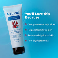Naturali Aqua Hydrating Face Wash With Earth Marine Water & Sea Algae | Deeply Cleanses | Restores Dehydrated Skin | Sulphate & Paraben Free | 100ml