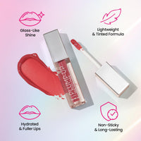 Swiss Beauty Plump-Up Wet Lightweight Lip Gloss With High Shine Glossy Finish For Fuller And Plump Lips | Shade- Browny Point, 2Ml|