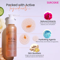 Suroskie Rose Petals Melt Cleanser 120Ml |2-In-1 Face Wash & Makeup Remover | Rose Water, Niacinamide & Vitamin E For Nourished, | Brightens & Glow | Suitable For All Skin Types – Men & Women