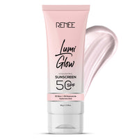 RENEE Lumi Glow Highlighting Sunscreen with SPF 50, Lightweight & Non-Sticky, No White Cast, Protect against UVA-UVB, Radiant Finish, Nourishes skin With Niacinamide and Hyaluronic acid