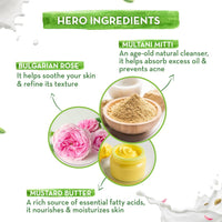 Mamaearth Multani Mitti Moisturizing Lotion Soap with Multani Mitti & Rose for Oil Control & Acne 125g (Pack of 4) | Benefits of Lotion in a Soap | Deeply Cleanses & Moisturizes | Grade 1 Acne Soap