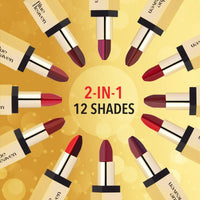 Blue Heaven 2 in 1 Festive Lipstick | Dual Shade | Ultra Lightweight Soft Matte Finish | Long Stay Comfort Wear Lipsticks for Women |C12| 4gm