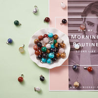 FASHEWELRY 50Pcs Chakra Round Stone Pendants Mixed Healing Crystal Quartz Gemstone Charms for Necklace Jewelry Making Hole: 2x7mm 6-Mixed Color-Ball-Random