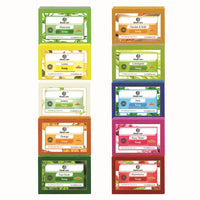 Khadi Care Handmade Herbal Soap Combo | Assorted Natural Soap Gift Set | Enriched with Essential Oils | 125g*10 | Pack of 10