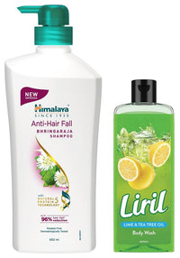 Liril Lemon and Tea Tree Oil Body Wash, 250 ml and Himalaya Anti Hair Fall Shampoo, 700ml