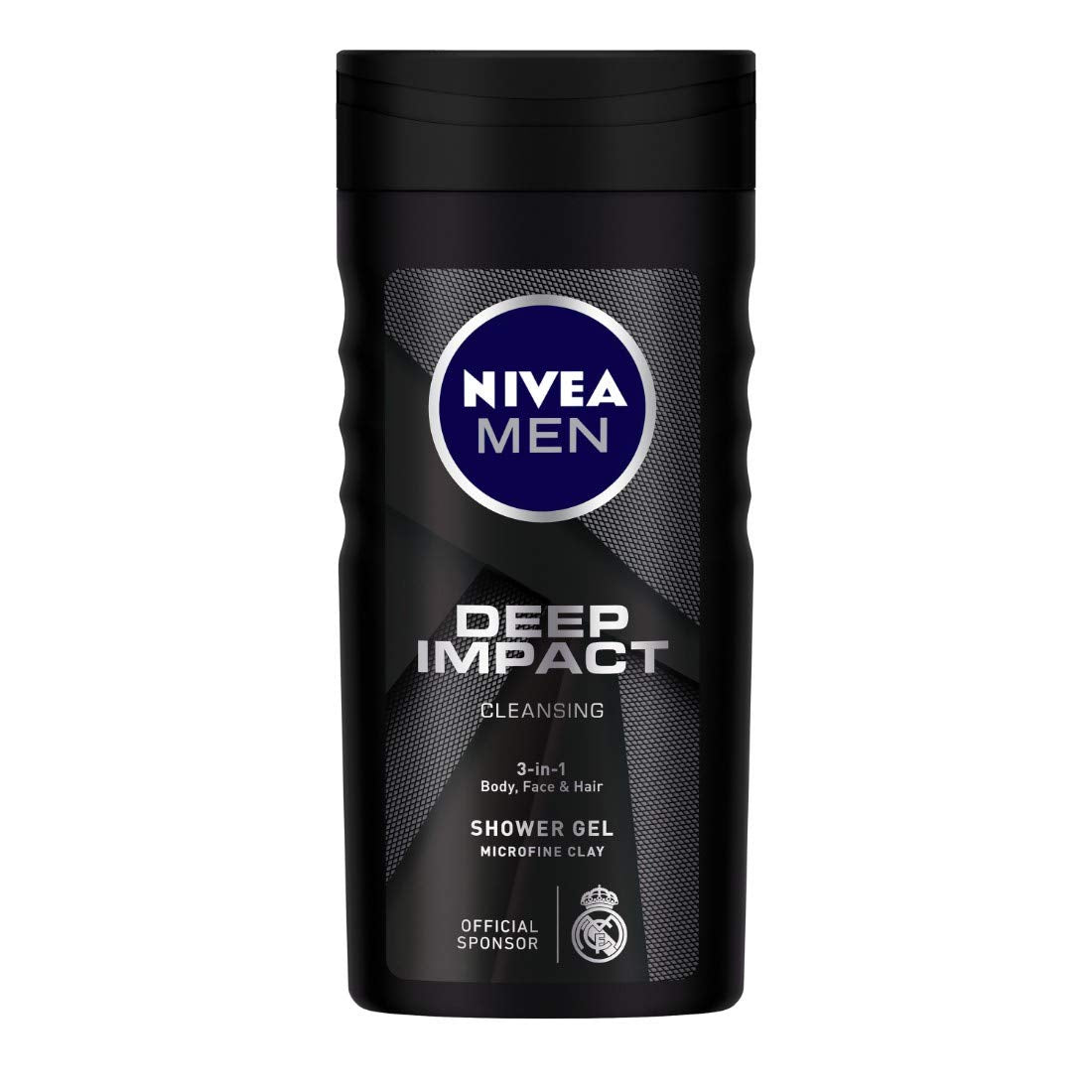 NIVEA Body Lotion for Very Dry Skin, Nourishing Body Milk with 2x Almond Oil, 200 ml & NIVEA Men Body Wash, Deep Impact, 3 in 1 Shower Gel for Body, Face & Hair, with Microfine Clay, 250 ml
