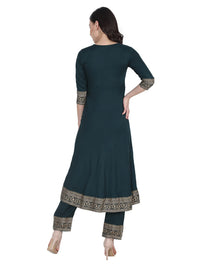 VASTRAMANIAA Women's  Rayon Kurta Palazzo Ethnic Set