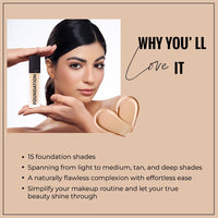 Forever52 Daily Life Coverup Foundation For All Skin Type | Natural Matte Finish, Long-Lasting Full Coverage Liquid Foundation(Bronze - 20.5, 30Ml)