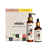 Vedix Sulfate Free Shampoo and Leave In Conditioner combo, Customized Ayurvedic Hair Care Combo for Frizz Free and Dry Hair, Intense Damage Repair Conditioner for Soft and Shiny Hair - 150 ml