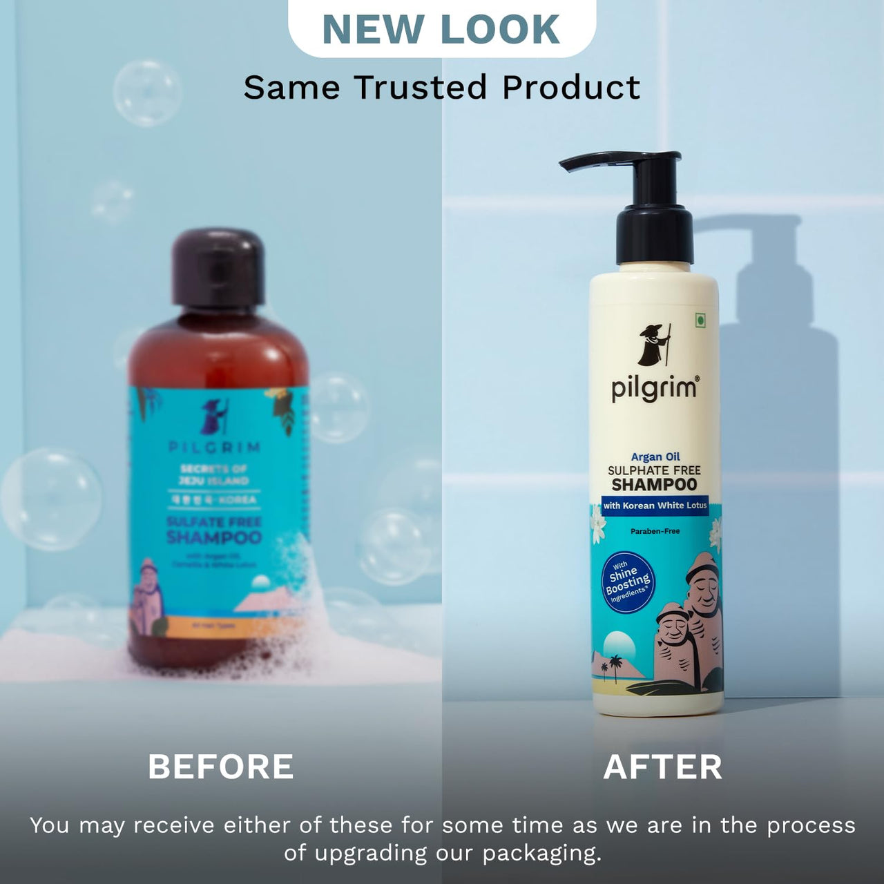 Pilgrim Mild Sulphate Free Shampoo (Argan Oil) For Dry Frizzy Hair, Men and Women, No Sulphate No Paraben, Korean Beauty Secrets (Shampoo), 200ml