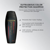 Revlon Color N Care Permanent Hair Color Cream, Light Golden Brown 6G, 40g + Revlon Revlon Outrageous Color Protection Hair Shampoo - 190 Ml, 190 ml