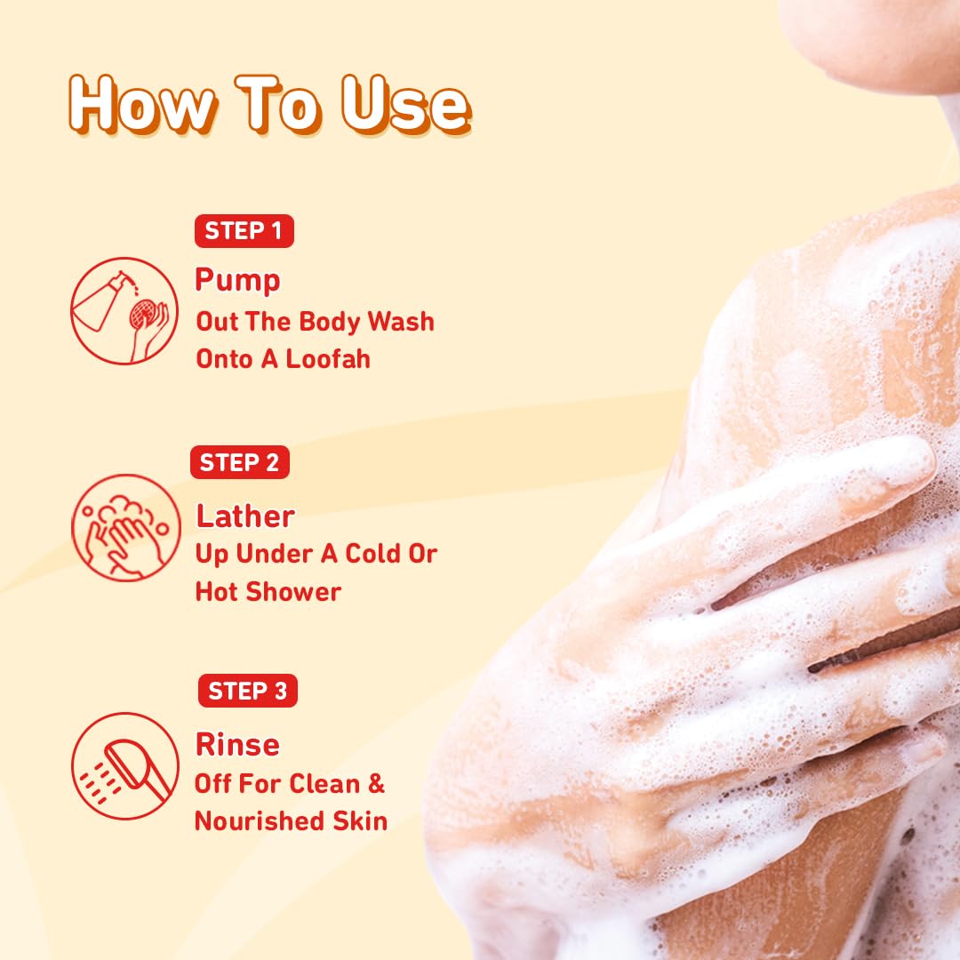 Plum BodyLovin' Caramel Popcorn Body Wash | SLS-Free Body Wash For Women | Long Lasting Warm Caramel Fragrance | Aloe-Infused Nourishing Body Cleanser For Soft & Smooth Skin (240 ml)