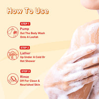 Plum BodyLovin' Caramel Popcorn Body Wash | SLS-Free Body Wash For Women | Long Lasting Warm Caramel Fragrance | Aloe-Infused Nourishing Body Cleanser For Soft & Smooth Skin (240 ml)