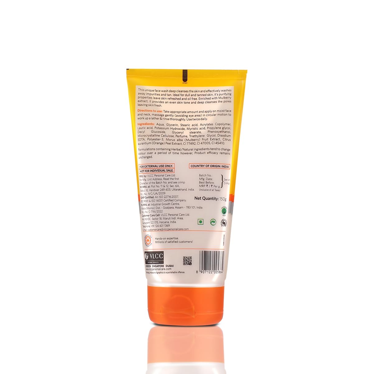 VLCC Anti Tan Skin Lightening Face Wash-150Ml X 2 (300Ml)| With Mulberry & Orange Peel Extract | Anti Tan and Brightening Sun Screen with Broad Spectrum Protection| Removes tan, spots and dullness