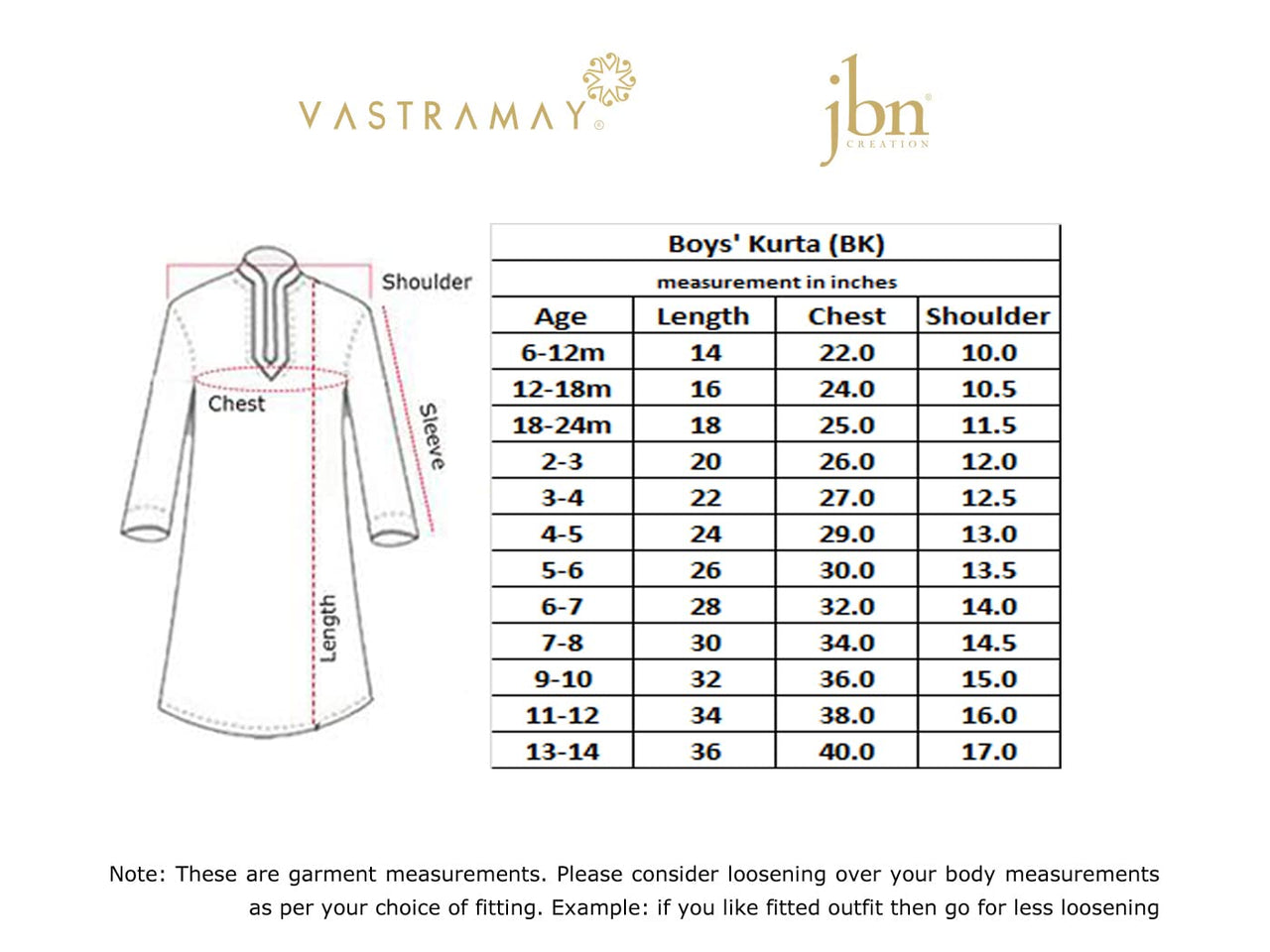 VASTRAMAY Boys' Ethnic Kurta