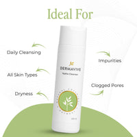 Dermavive Hydra Cleanser - Non-Irritating Facial and Skin Cleanser, | pH Balanced, Softens and Hydrates Sensitive Skin, 250ml