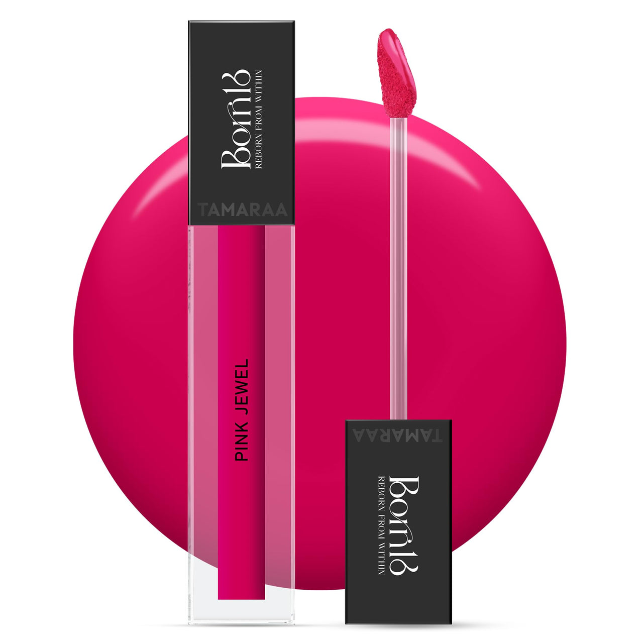 Born16 Tamaraa Liquid Lipstick – Pink Jewel | Hydrated-Matte Finish with SPF | Waterproof, Transfer-Proof, 24-Hour Wear | Vegan & Non-Drying with Shea Butter, 4ml