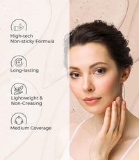 Lakyou Beauty Ultra HD Invisible Cover Foundation | Seamless Blend | High Definition Finish | Lightweight & Long-Lasting | Shade-01(White Ivory) | 30ml