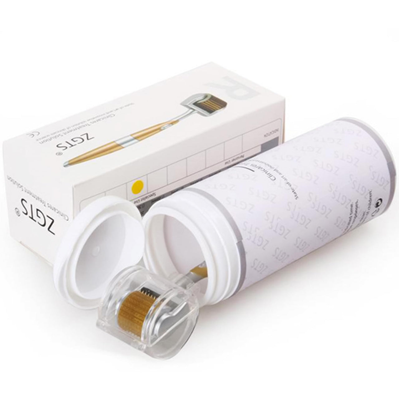 ZGTS Professional Gold Plated 192 Needles Titanium Alloy Derma Roller, Gold, 1.0 mm