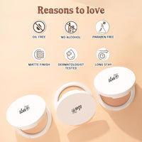 Iba Pure Skin Perfect Look Long Wear Mattifying Compact - Natural Coral, 9g | Even Coverage | Oil Free | Matte Finish | SPF 15 | Face Makeup | 100% Natural | Halal Certified & Vegan Makeup