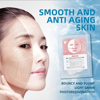 Bio Collagen Face Mask Korean Face Mask for Glass Skin Overnight Sheet Mask For Deep Hydration, Pore minizmizing, Pigmentation, Pigmentation, Face Tightening, Glowing Skin Mask