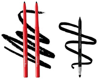 FACESCANADA Ultime Pro Intense Gel Kajal With Smudger & Sharpener - Black,1.2 G and FACESCANADA Magneteyes Metallic Kajal Pencil - Black,0.35G (Pack Of 2)