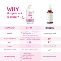 CITTA Natural Baby Massage Oil for New born & Kids | Enriched With Coconut, Olive & Almond oil for baby massage | Promote sleep and growth | Non-Sticky Baby Oil | 200 ml